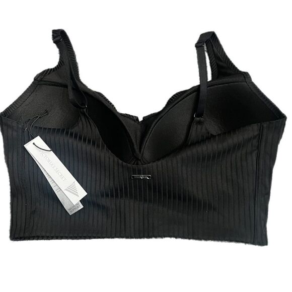 Victorias Secret Allegro Medium Support Flow on Point Lined sport bra Black - Picture 6 of 6